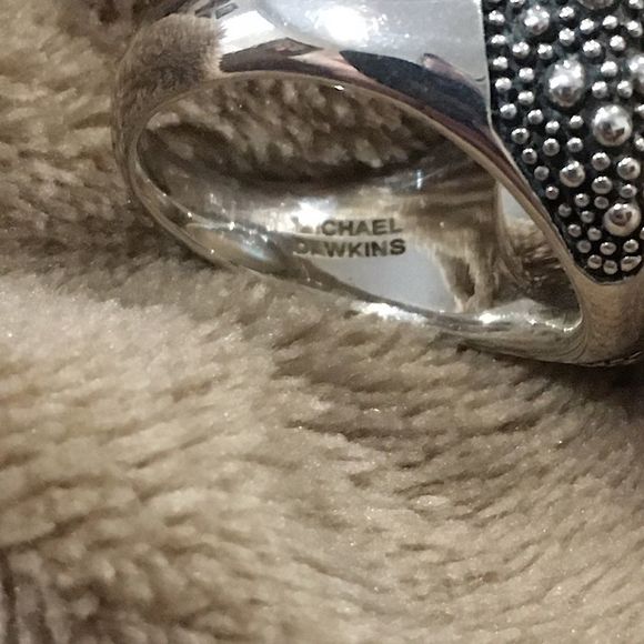 MICHAEL DAWKINS Starry Night Amethyst Sterling Silver 925 Ring Sz 8.75 - Picture 16 of 17